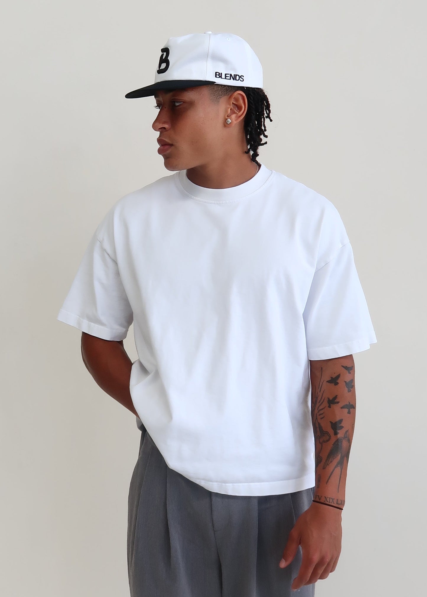 White Signature "B" Snapback