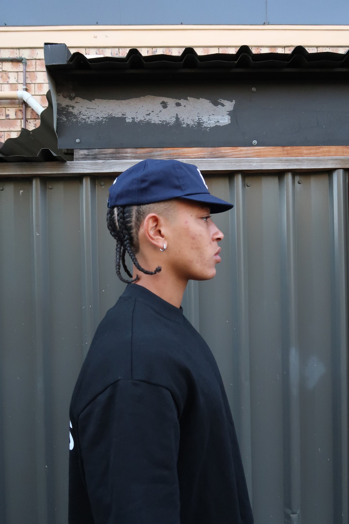 navy "B" hat